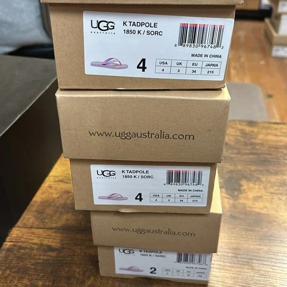 UGG AUSTRALIA 1850-K TADPOLE Sandal Flip Flops - Picture 2 of 3